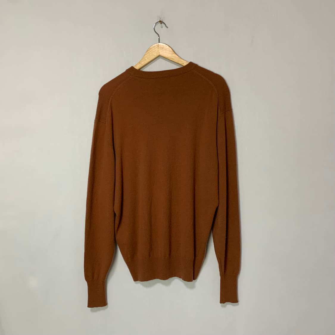 빈티지 캐시미어 100 니트 오렌지 브라운 XL 남녀공용 남성 니트 상품이미지5