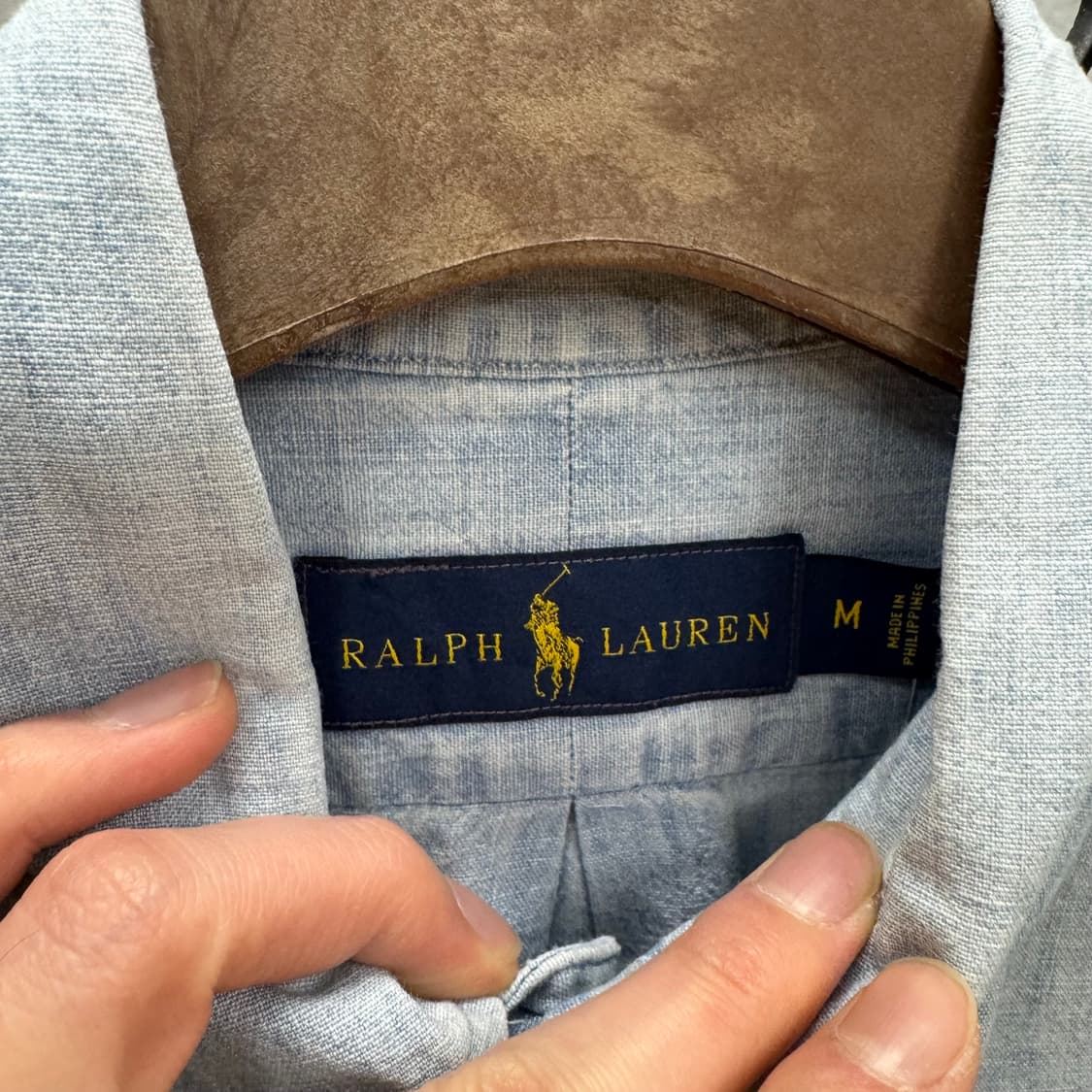 폴로 랄프로렌 솔리드 긴팔 데님 셔츠 멀티포니 포인트 상품이미지6