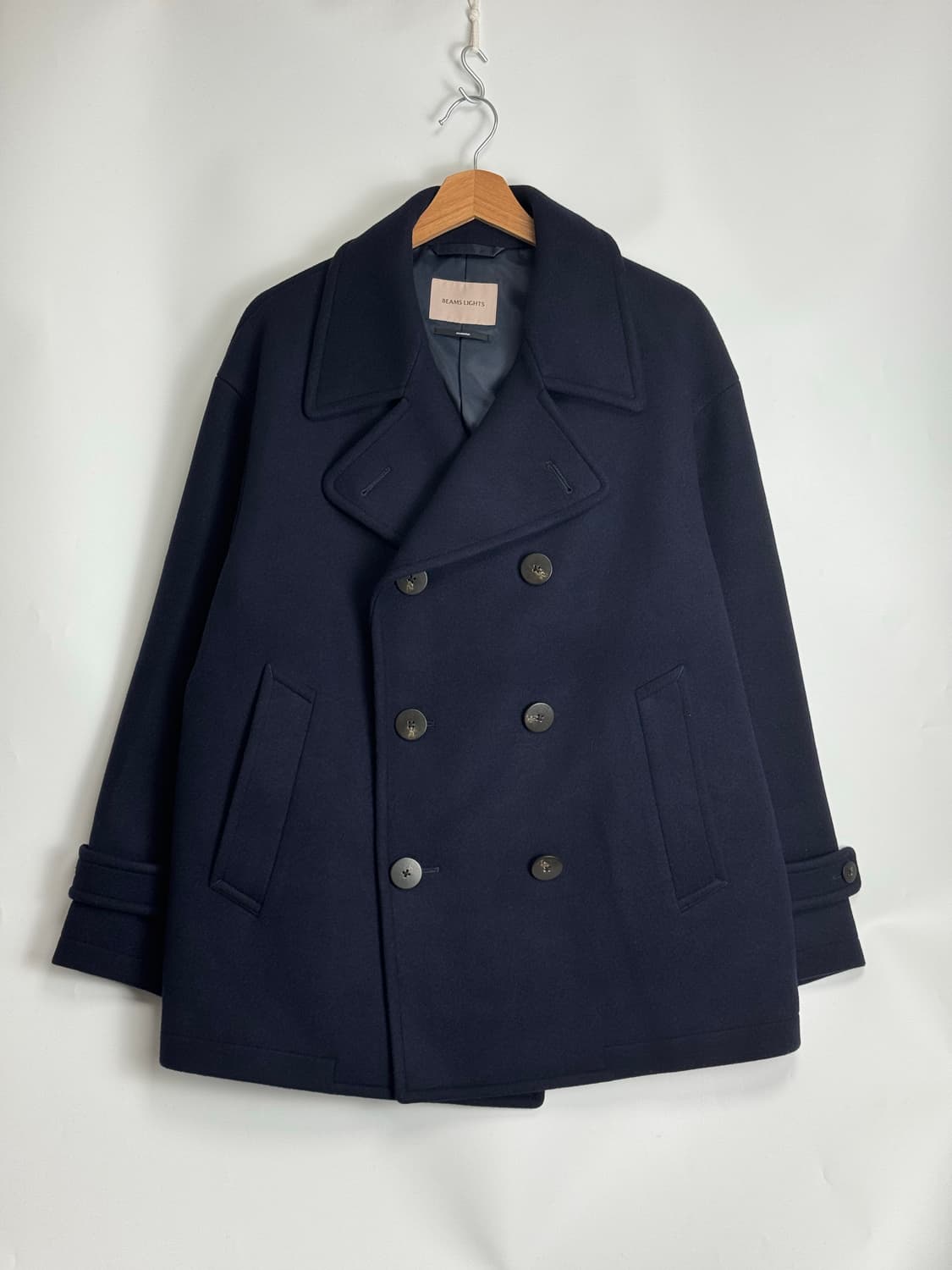 빔즈 오버핏 멜튼 피코트 네이비 3사이즈  (Made In Japan) 상품이미지1