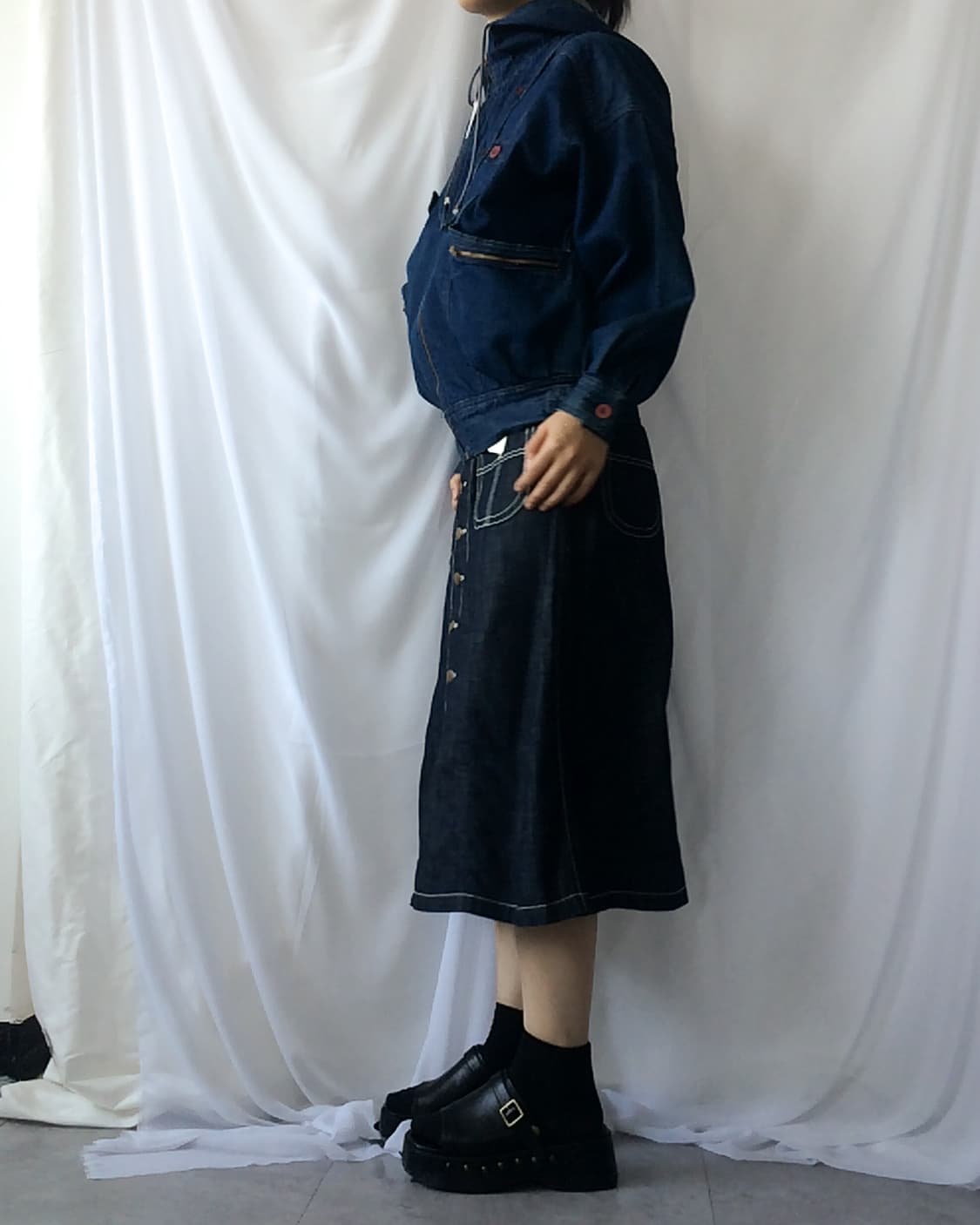 Stitch point midi skirt 상품이미지6