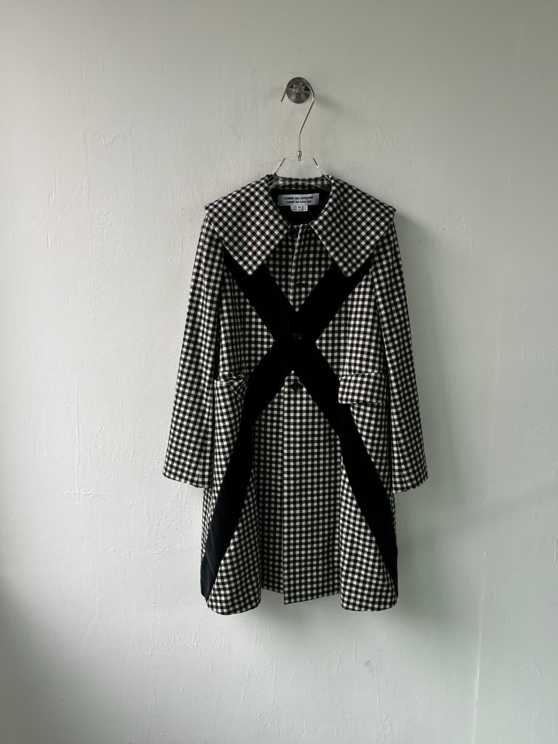 꼼데가르송 20ss 런웨이피스 깅엄 코트 상품이미지6