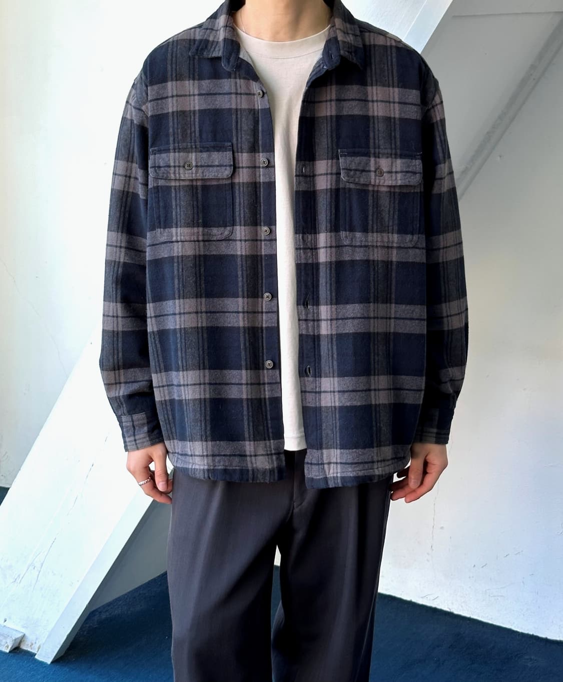 Inner fleece cpo design check blouson 상품이미지7