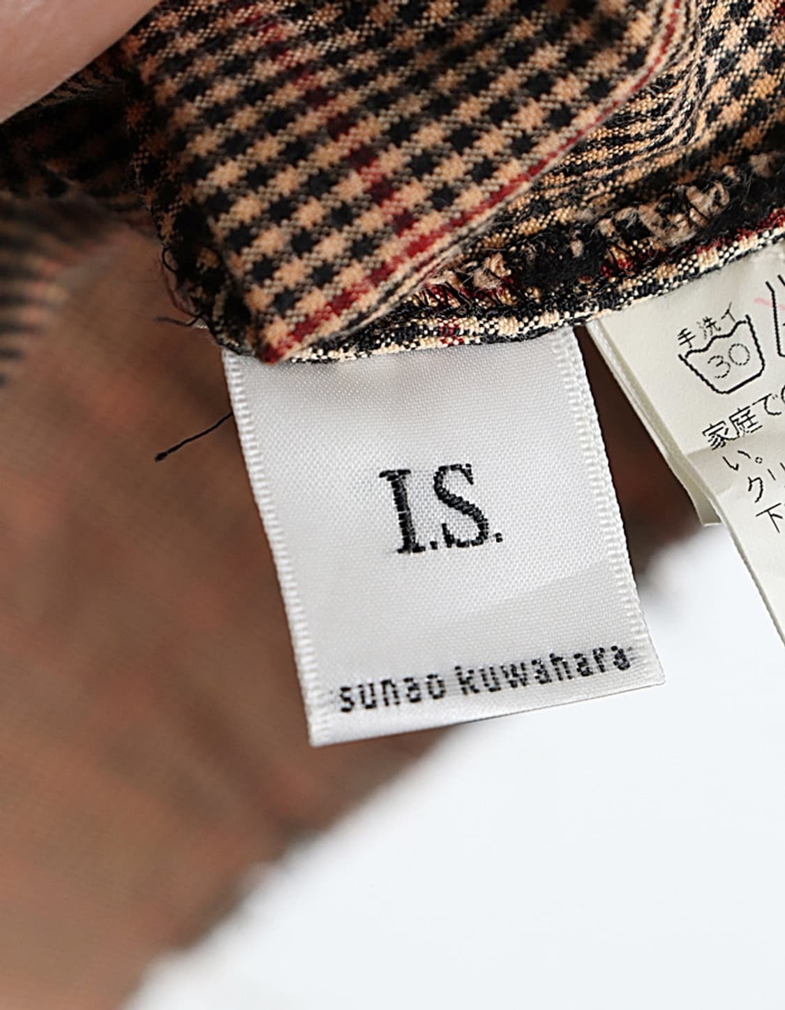 I.S. sunao kuwahara Cut-Off Check Skirt  상품이미지7