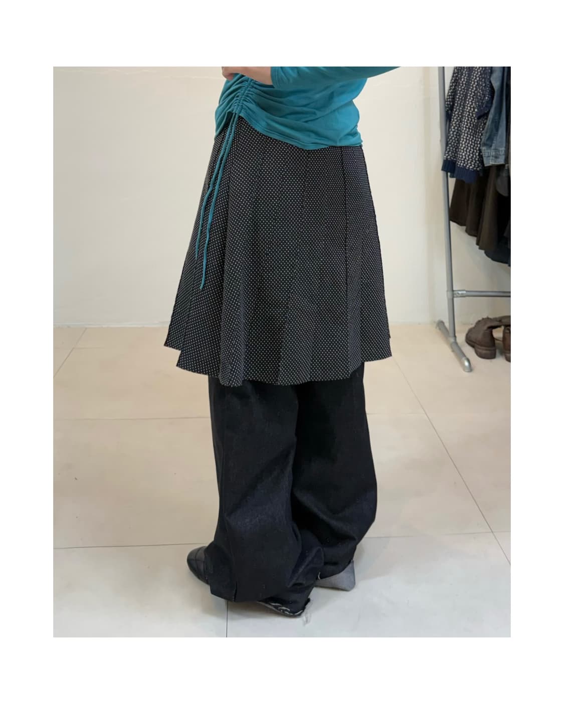 빈티지 도트 스커트 상품이미지5