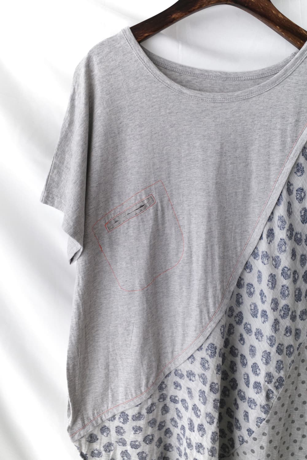 dot flower patch half T 상품이미지3