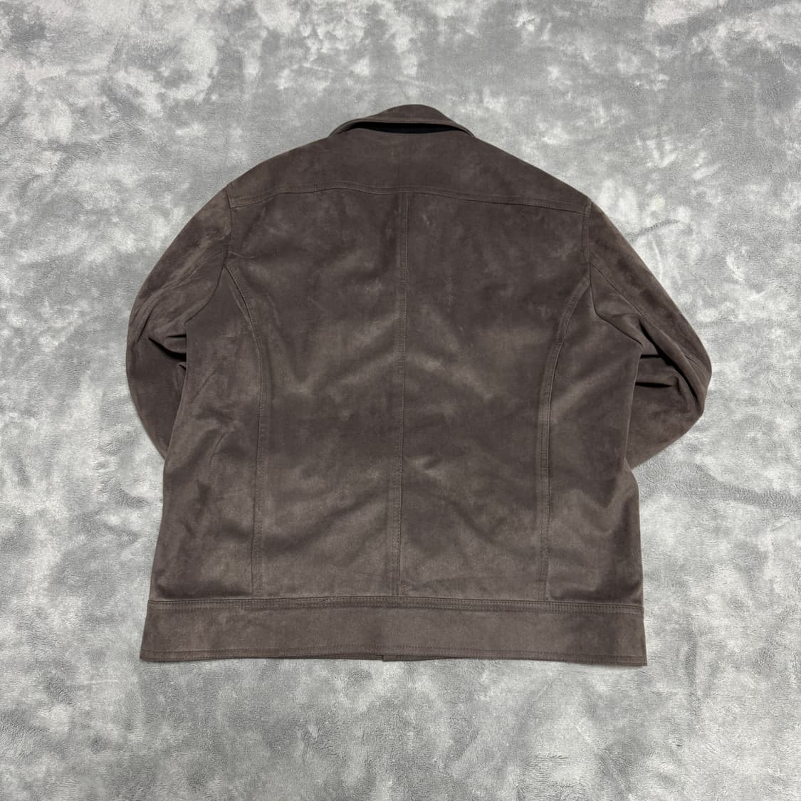 드로우핏 다크브라운 스웨이드 블루종  상품이미지2