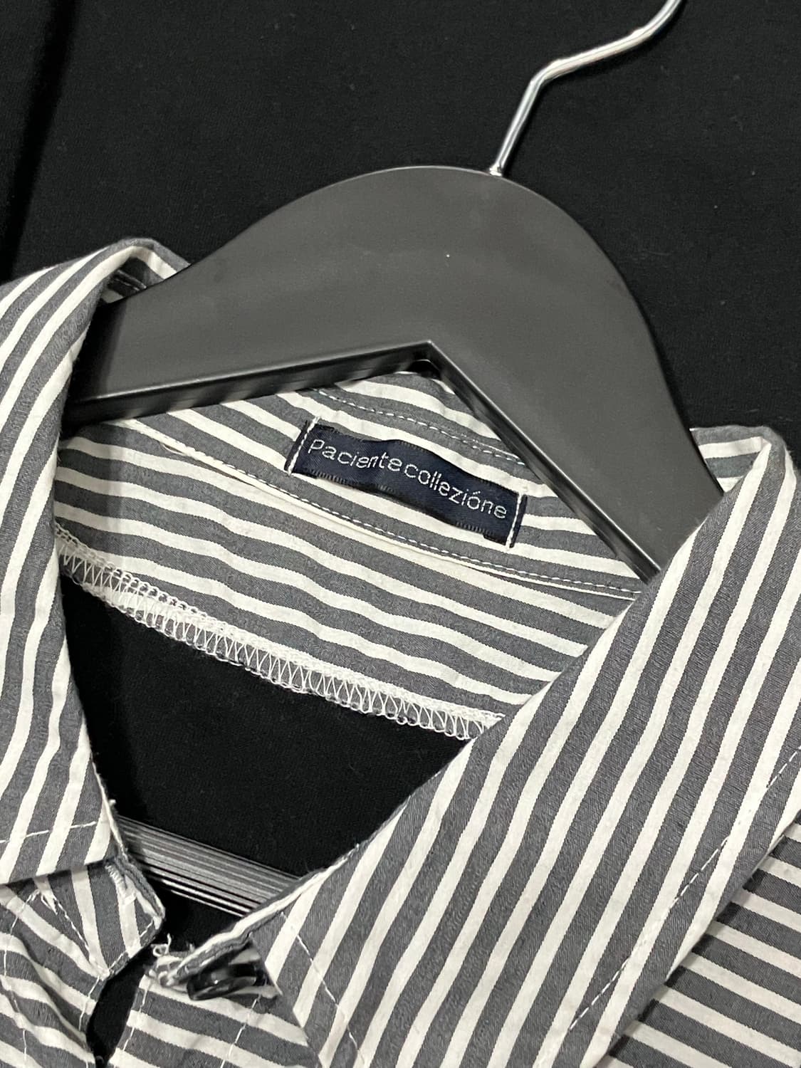 Japanese vtg 플리츠 디테일 레이어드 스트라이프 셔츠 상품이미지8