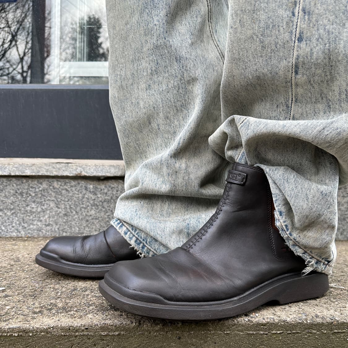 00s 디젤 스퀘어토 가죽 부츠 상품이미지8