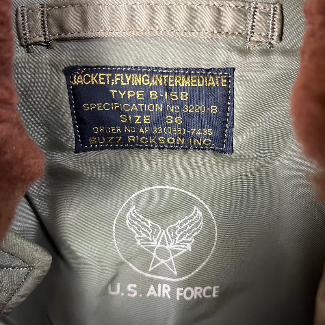 [Buzz Rickson's] 버즈릭슨 B-15B 플라이트 자켓 상품이미지7