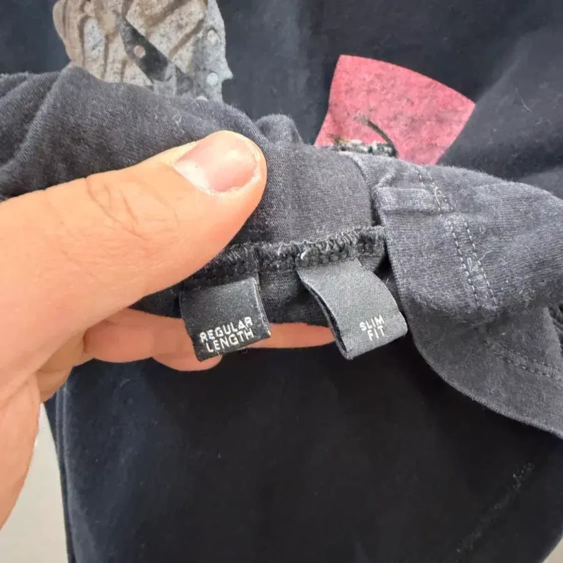 닐바렛 블랙 프린팅 티셔츠 XL 상품이미지6