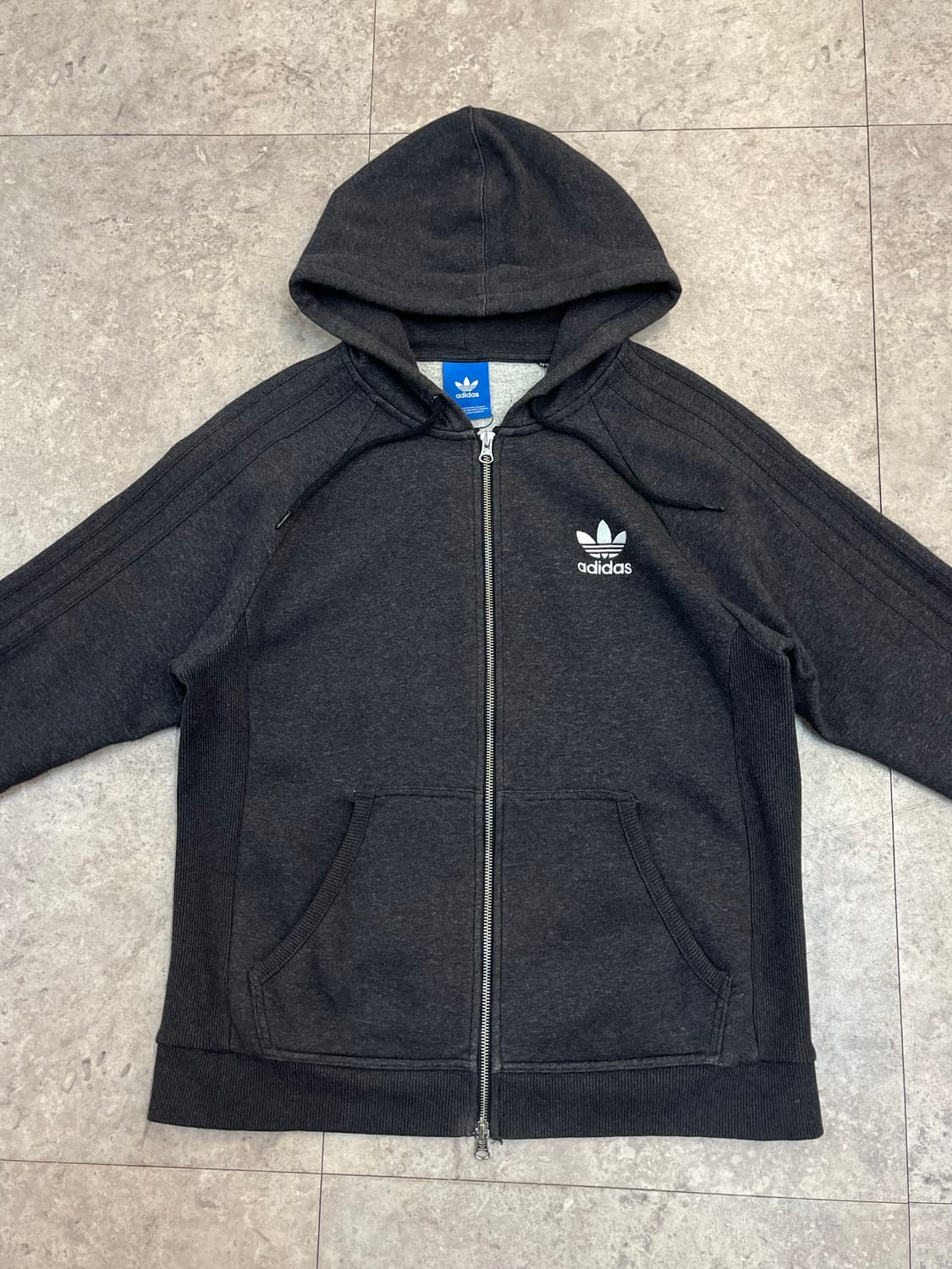 아디다스 기모 투웨이 후드집업 차콜 #csz2855 상품이미지5