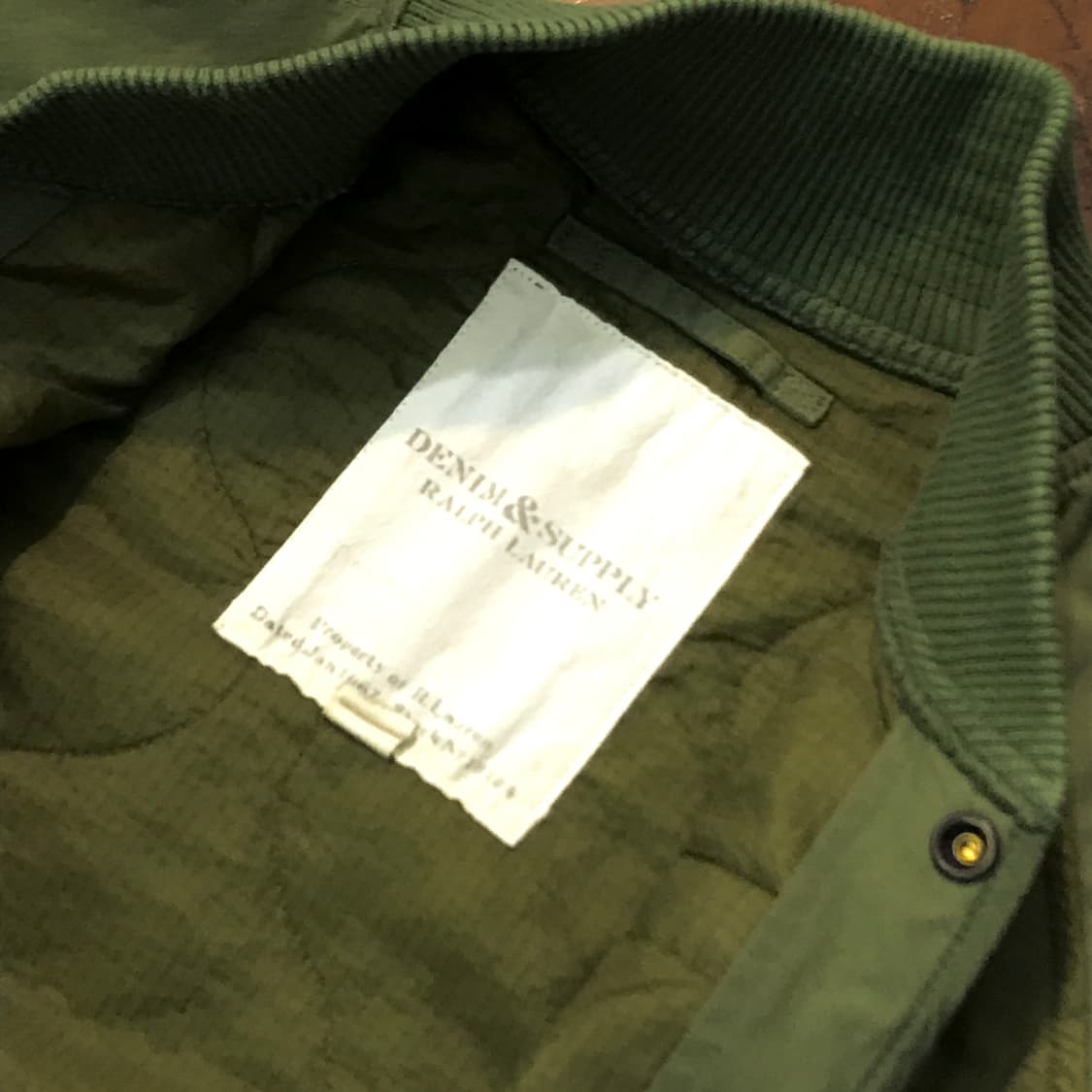 데님 앤 서플라이 독수리 자수 카키 퀼팅 자켓 여성 55 66 남성 97 상품이미지5