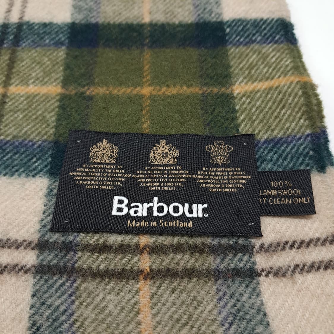 MX448 바버 올리브그린 클래식 타탄체크 머플러 목도리 상품이미지4