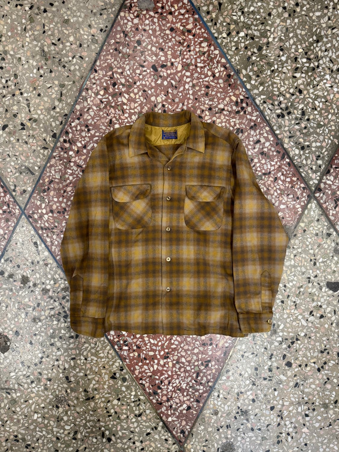 60s 펜들턴 옴브레 보드셔츠 (M) 상품이미지1