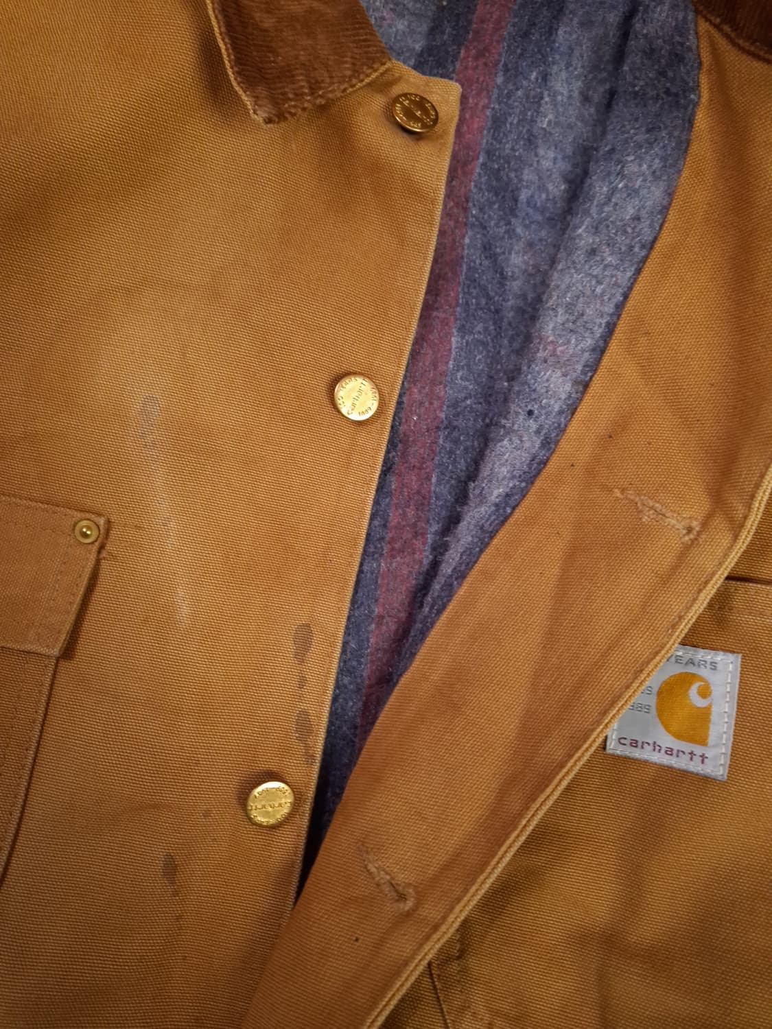 오리지날 90's 미국제조 칼하트 100주년 초어자켓 상품이미지5