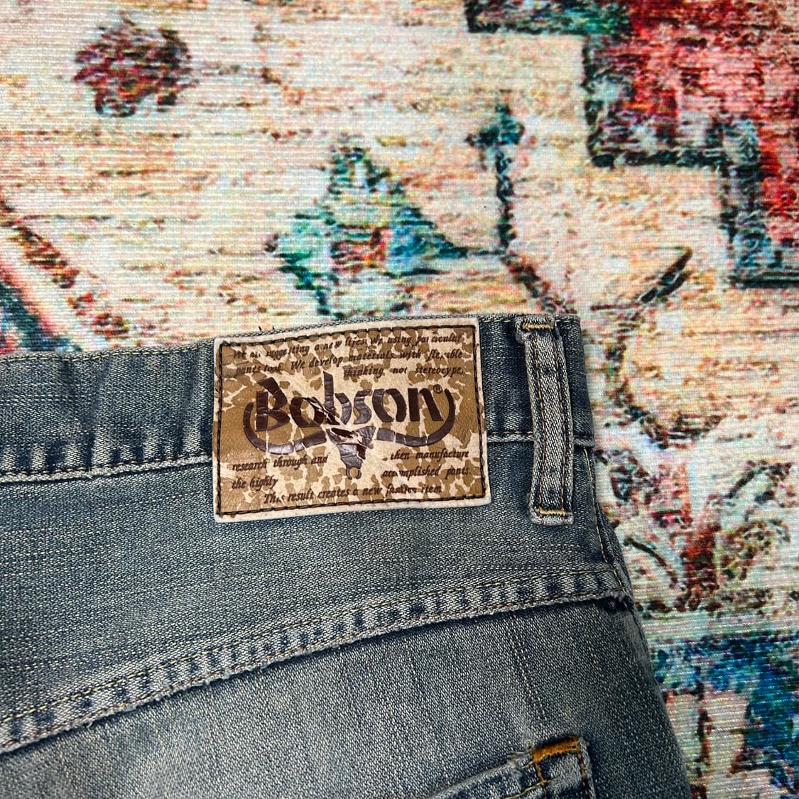 [33] 80s 밥슨 스트레이트 핏 워싱 데님팬츠 상품이미지5