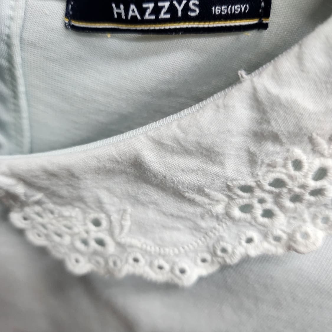 헤지스 로고 레이스 카라 반팔티 S 상품이미지5