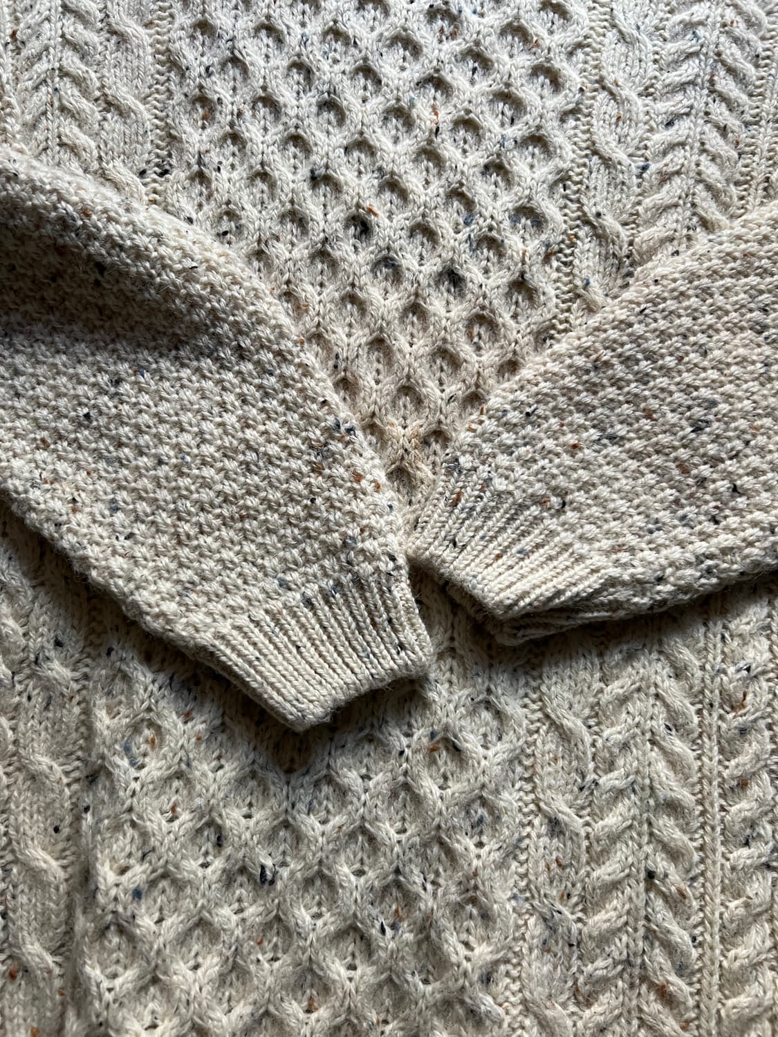 [XL]90's 아일랜드제 핸드메이드 아란 피셔맨 보카시 스웨터 원피스 상품이미지3