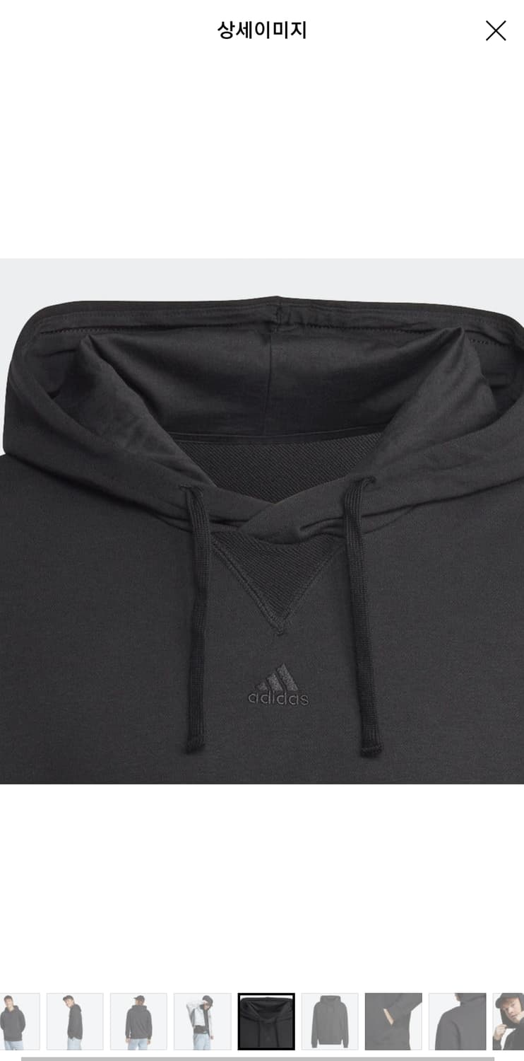 아디다스 ALL SZN 올블랙 후드티 상품이미지2