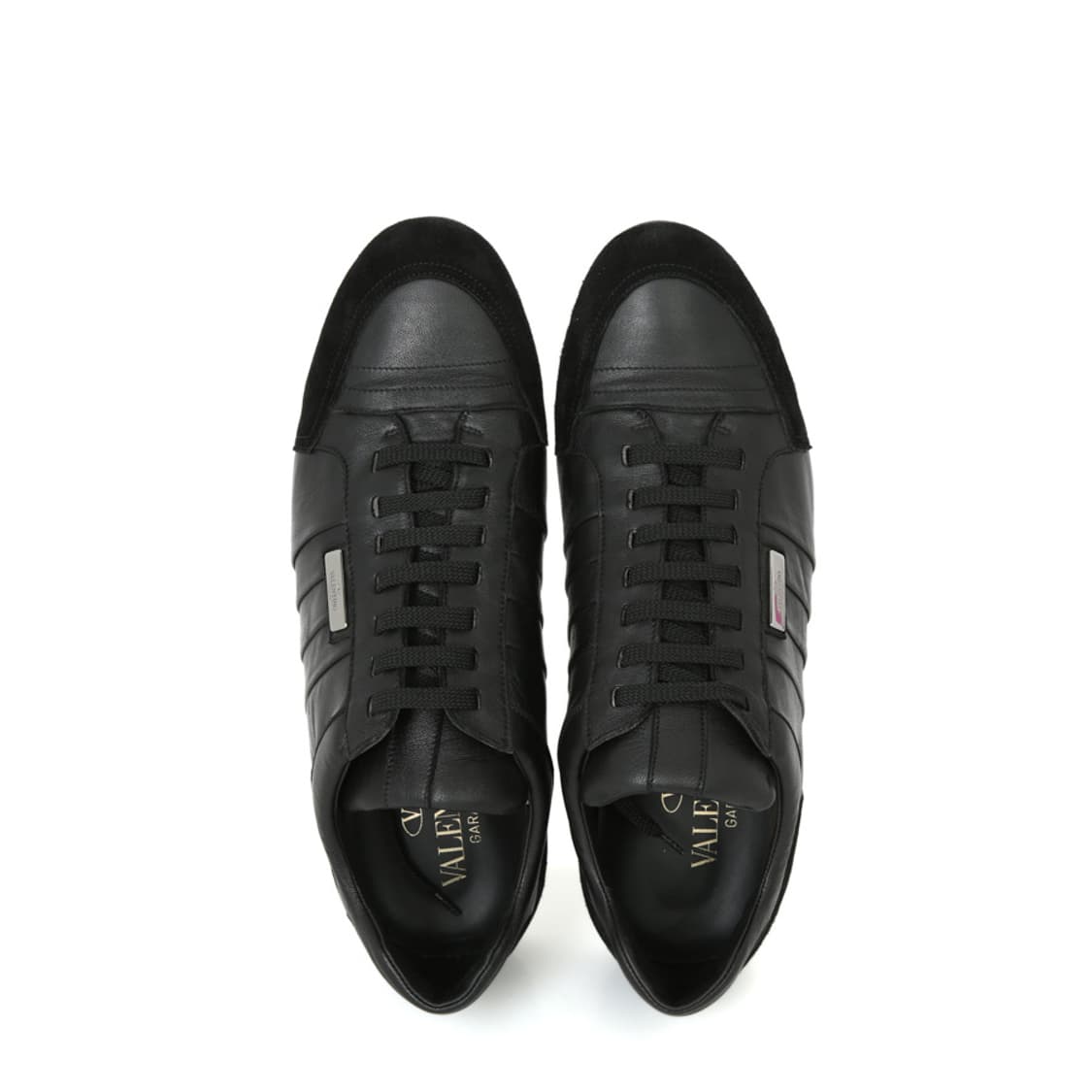 발렌티노 스니커즈 블랙 플레이트 슬림 운동화 상품이미지7