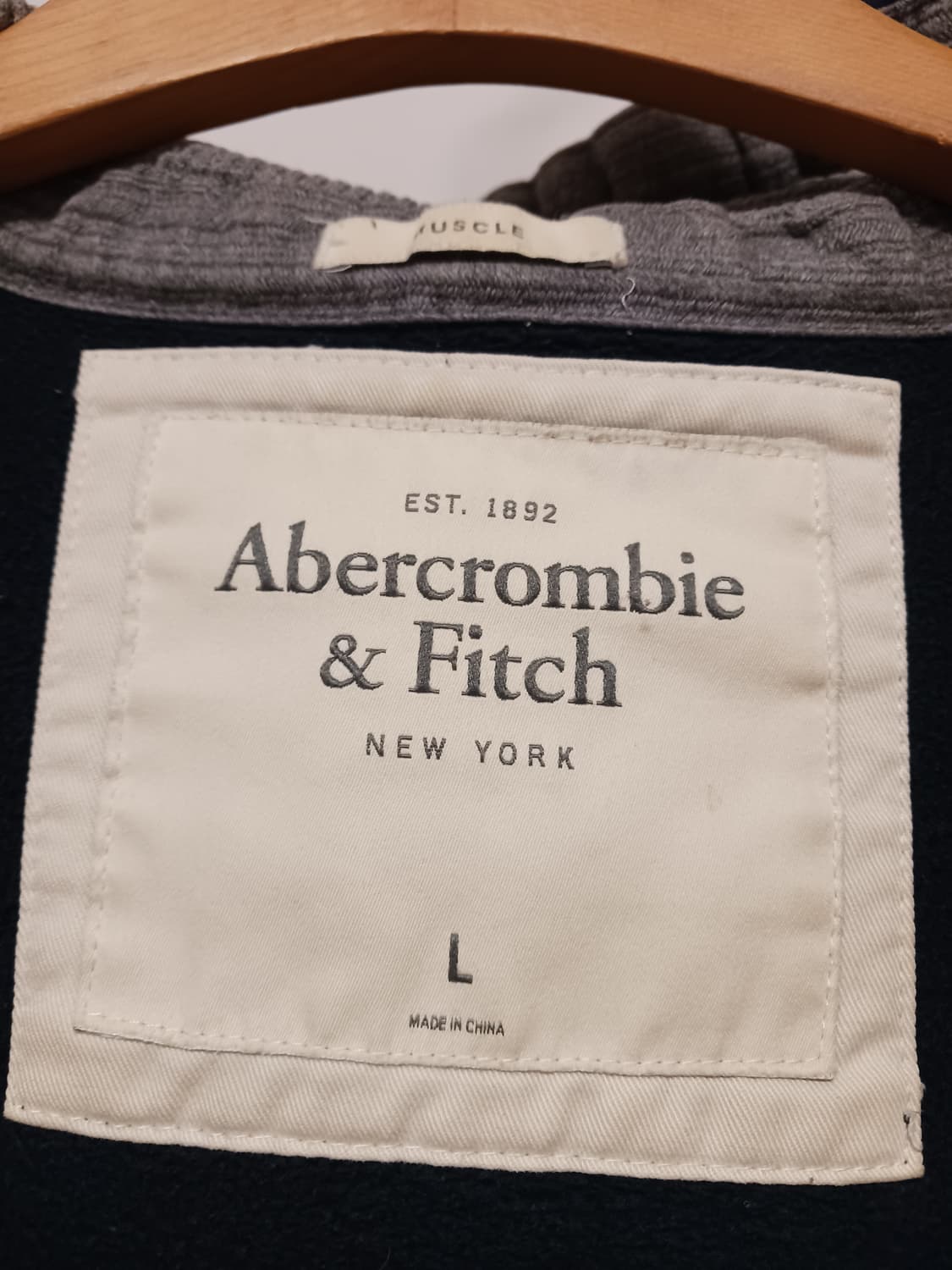 아베크롬비 아치로고 기모 후드집업 상품이미지3