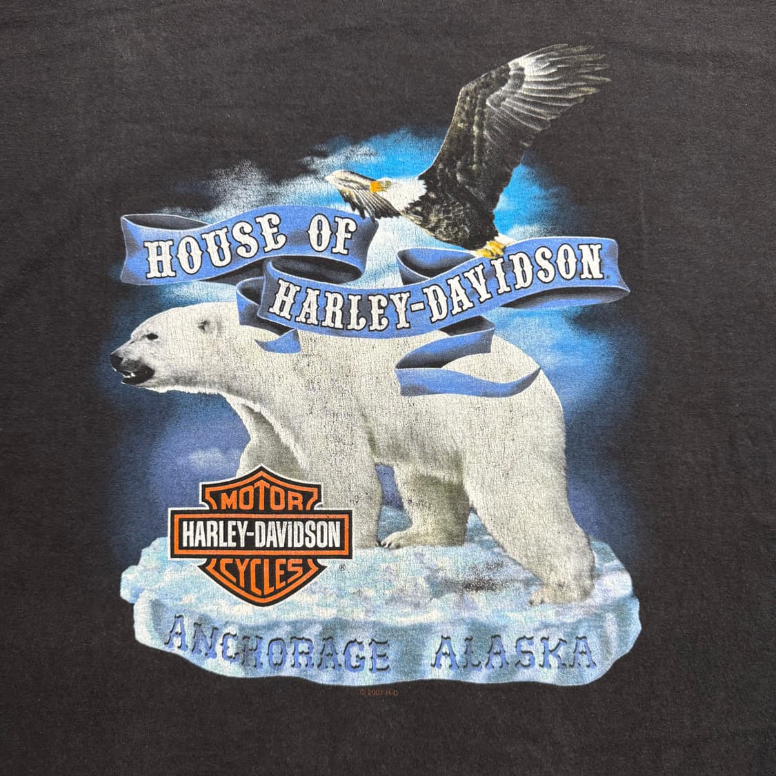 할리데이비슨 알레스카 앞뒤 프린팅 반팔 티셔츠 상품이미지4