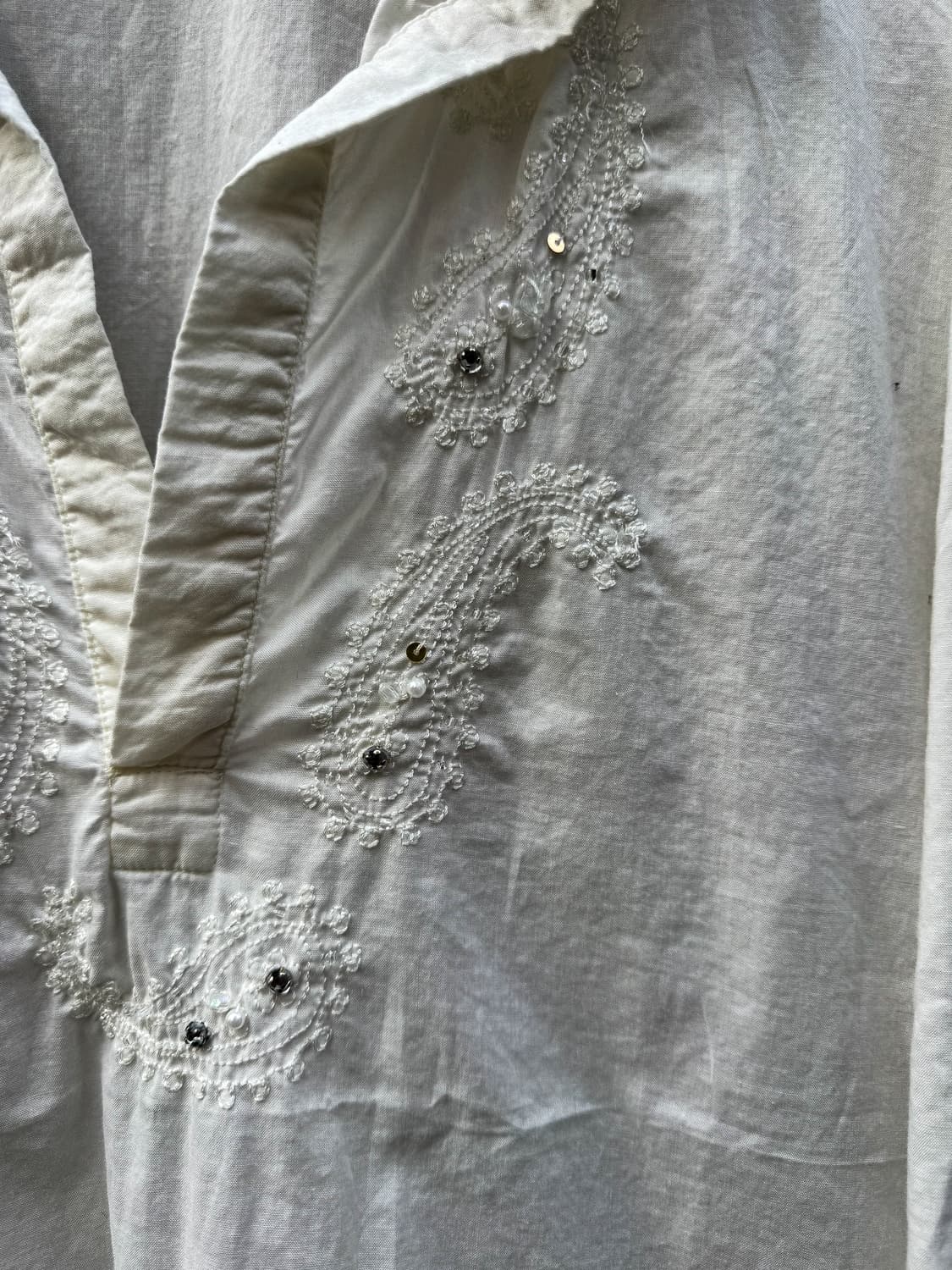 Vintage Embroidery Pullover Shirt  상품이미지7