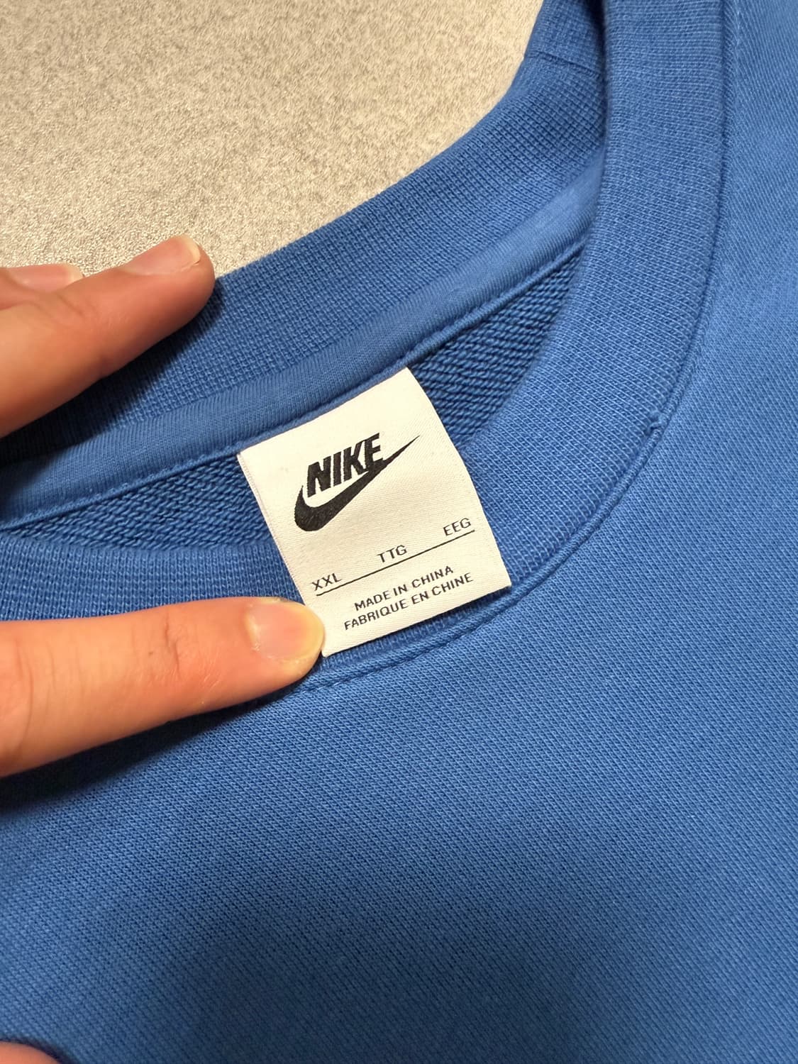 [XXL] 나이키 로고 맨투맨 블루 상품이미지2