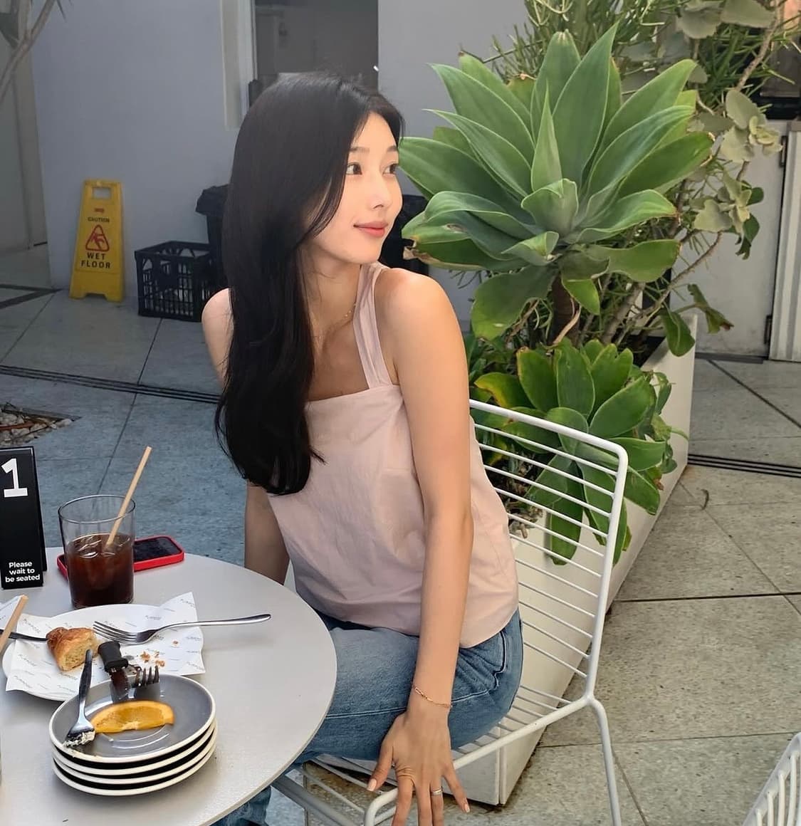 시에 sie 로린 스퀘어 슬리브리스 페탈핑크 S 상품이미지1