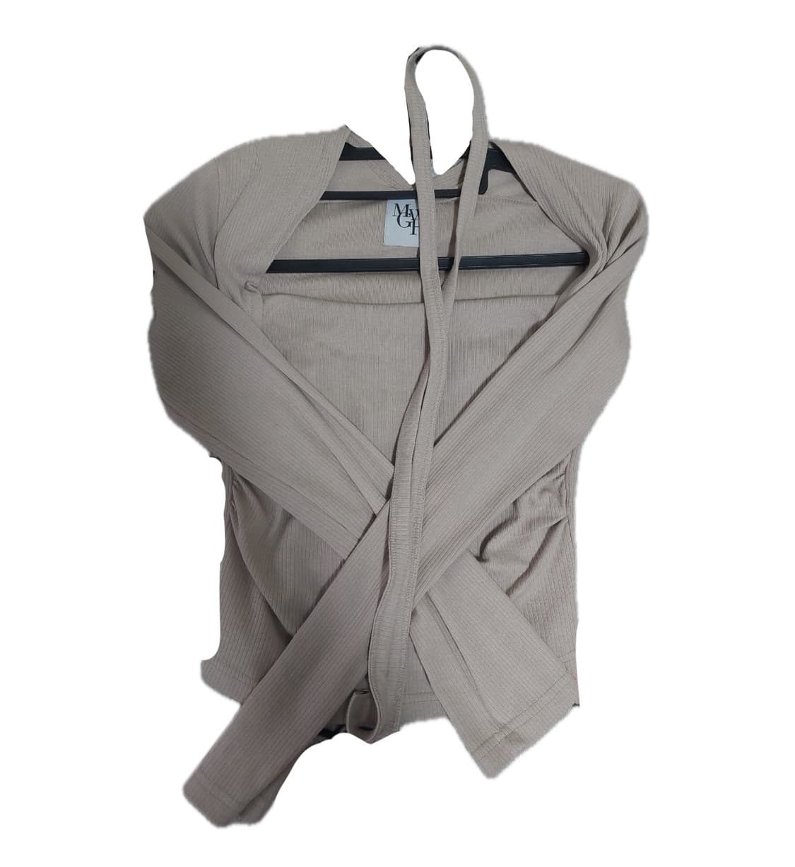 보세 베이지 머플러 브이넥 세트 상품이미지1