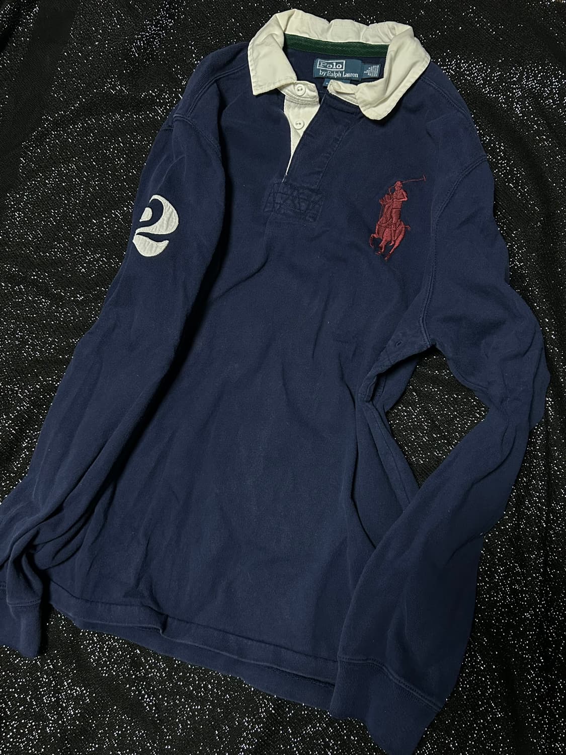 *rare* 2000s 폴로 빅포니 카라 럭비 롱슬리브  상품이미지1