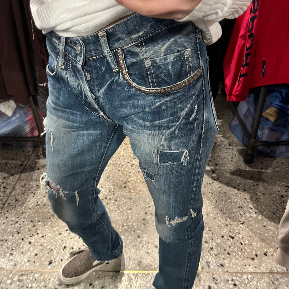 상품:HYSTERIC GLAMOUR 히스테릭 글래머 디스트로이드 슬림 데 상품이미지3