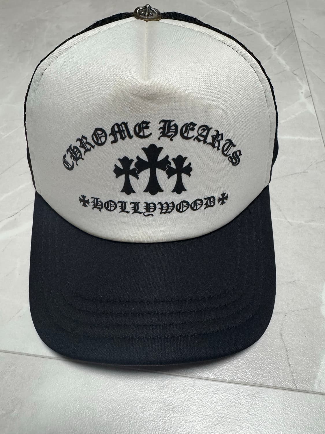 크롬하츠 킹 타코 프론트 메쉬 트러커햇 블랙 화이트 상품이미지1