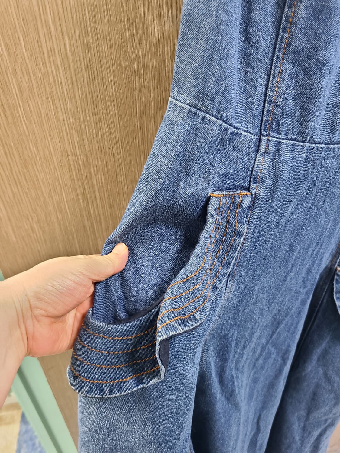 럭키슈에뜨 데님 롱 원피스  상품이미지3