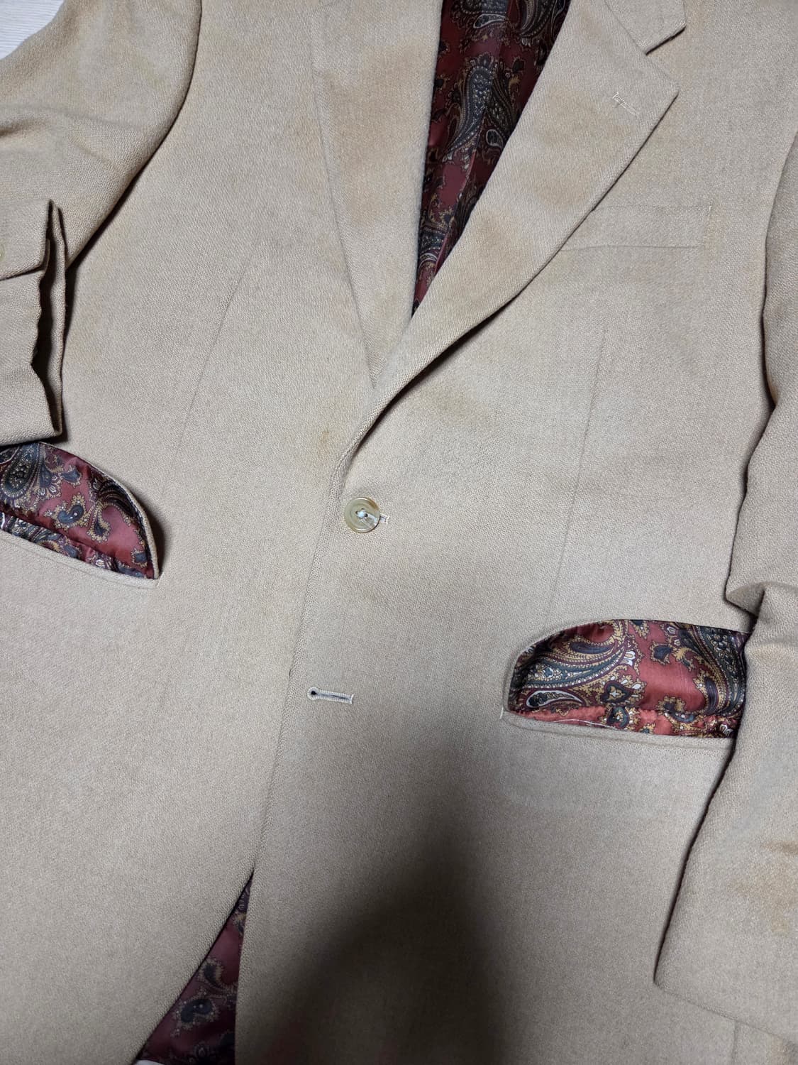 POLO RALPH LAUREN 자켓 블레이저 베이지 페이즐리 상품이미지5