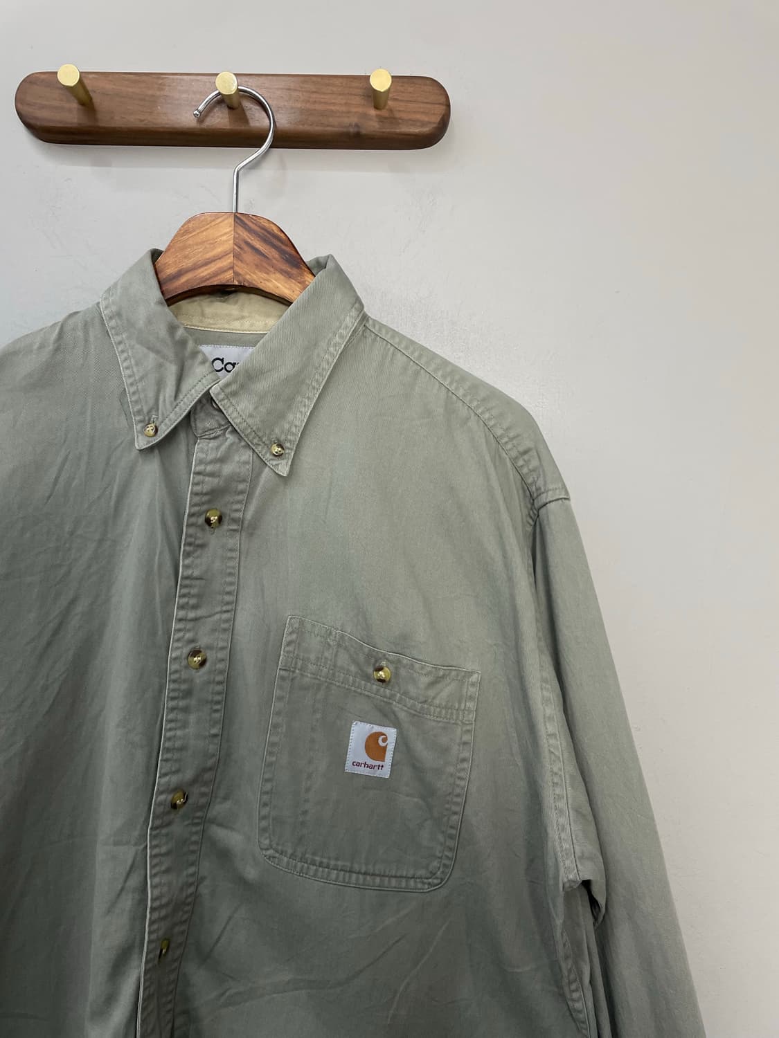 칼하트 카키 워크 셔츠 H1622 상품이미지3