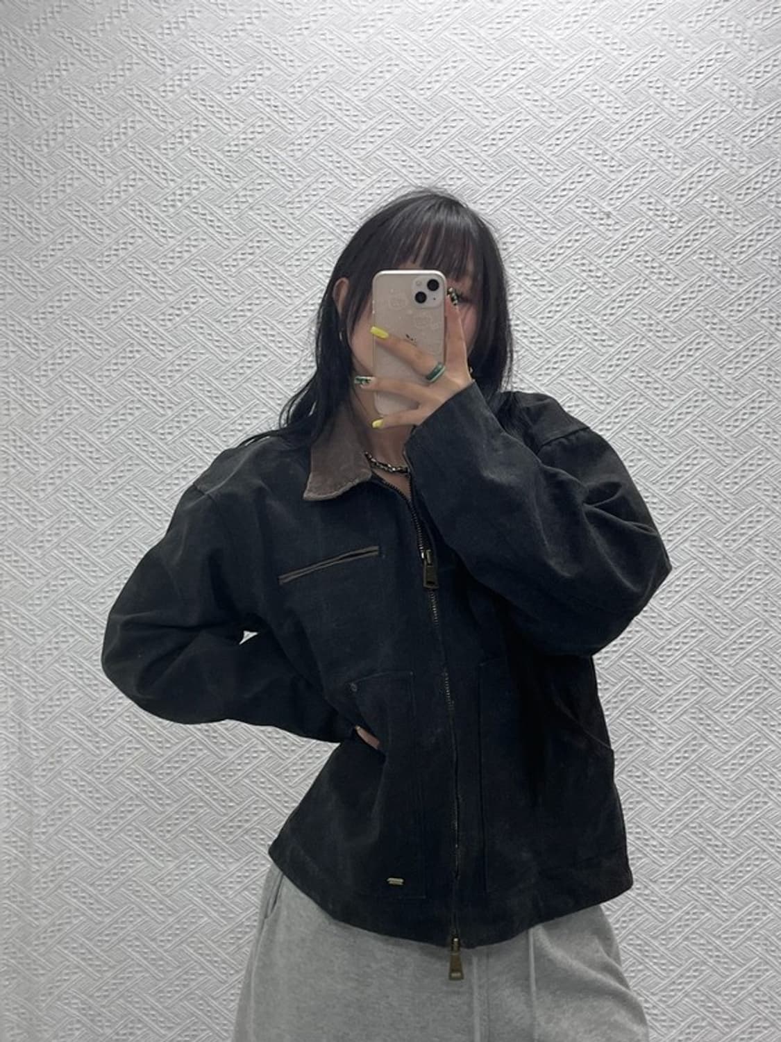 라퍼지스토어 빈티지 코듀로이 카라 데미지 워크 자켓 S C07484 상품이미지2