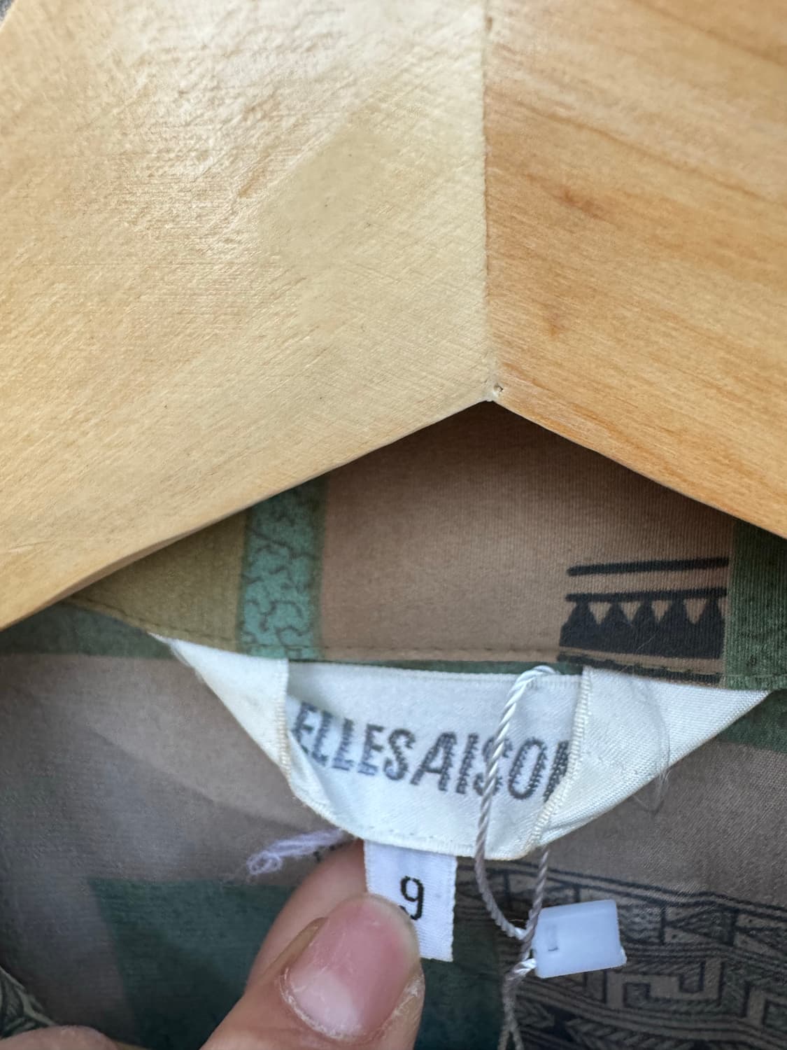 일본 빈티지 폴리 100 에스닉 패턴 셔츠 상품이미지4