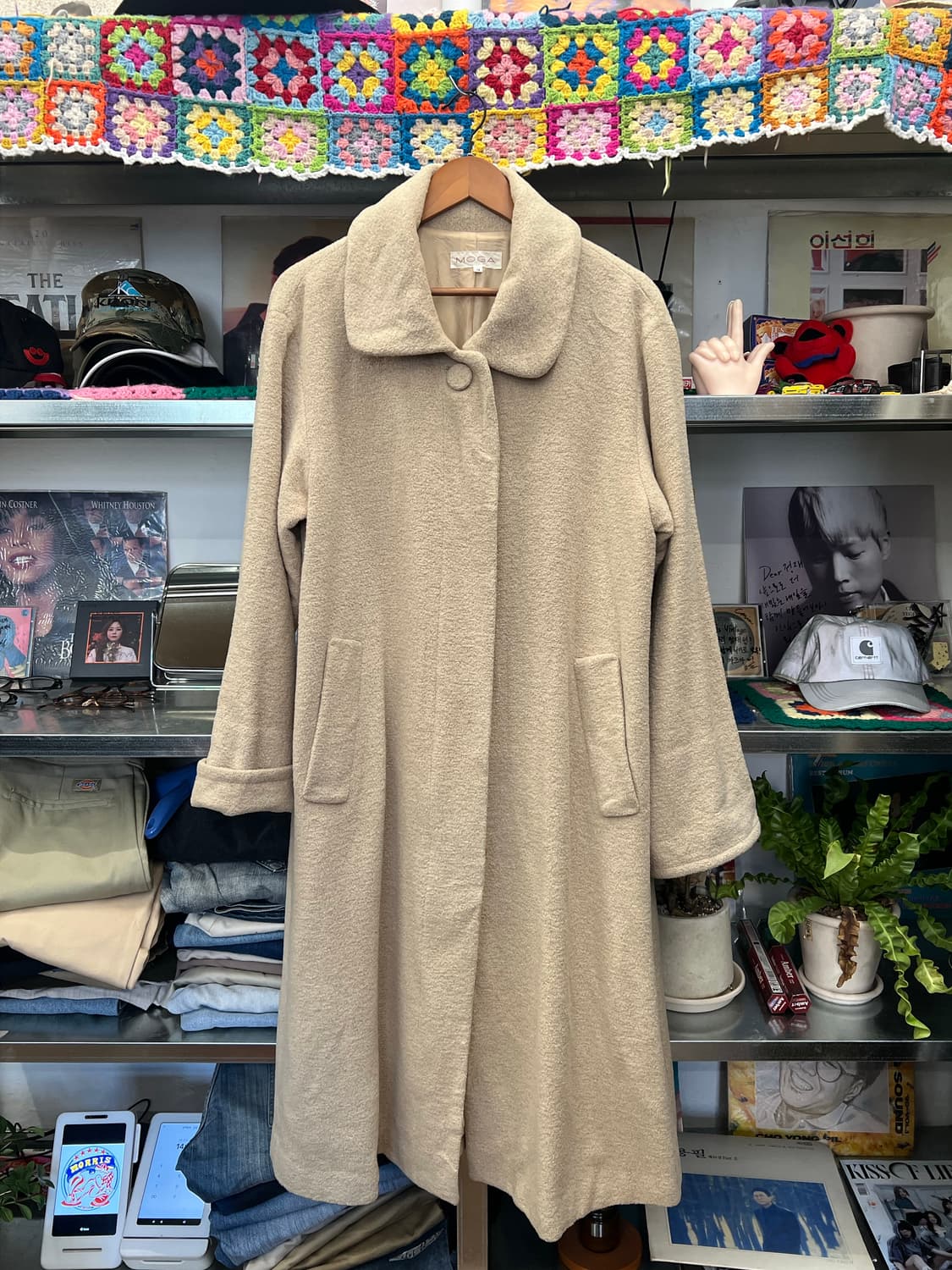 Japanese Vintage 미니멀 울 맥시 코트  상품이미지1