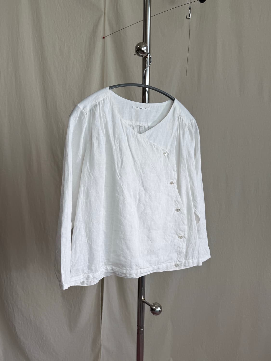 Lim home stir 린넨 랩 블라우스 상품이미지4