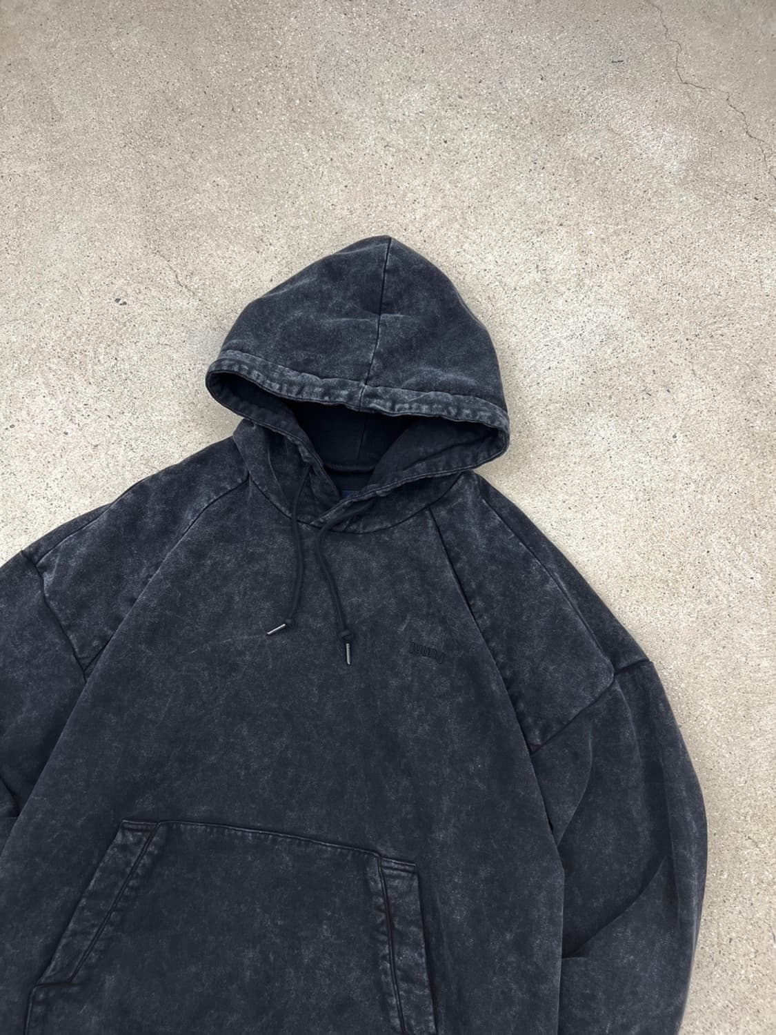 준지 24ss 가먼트다잉 루즈핏 후드 티셔츠 상품이미지5