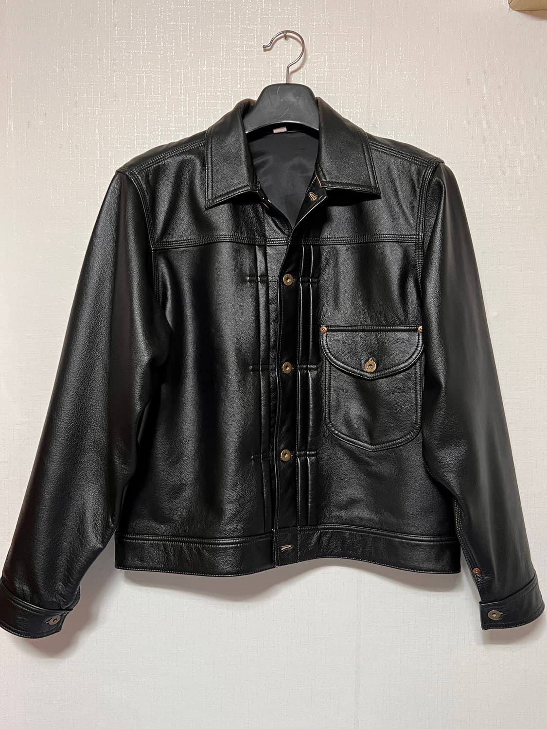 리 레더 자켓 40 / 카우보이 가죽 트러커 웨스턴 rrl 더블알엘 상품이미지1