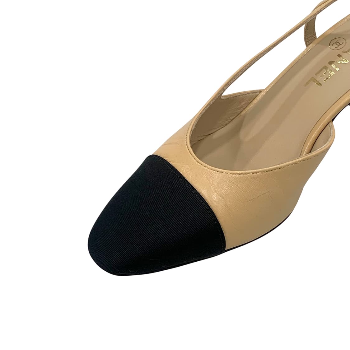 샤넬 클래식 투톤 고트스킨 슬링백 미들힐 펌프스구두 상품이미지7