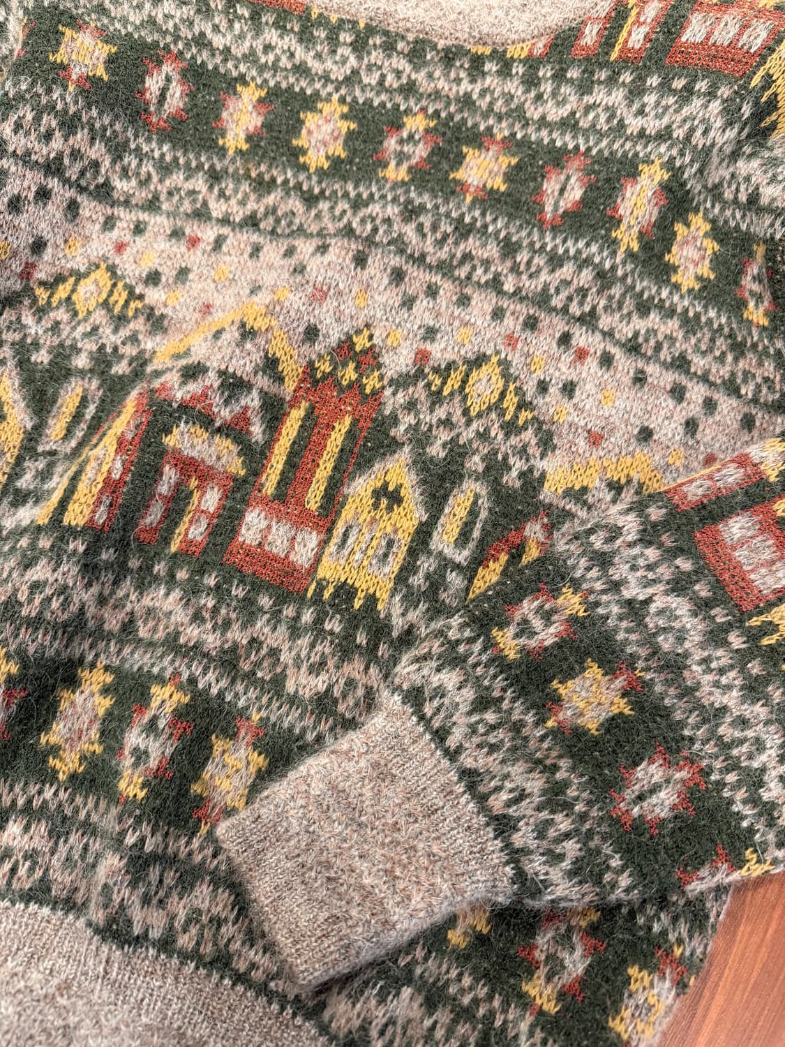 Vtg 빈티지 에스닉 울 니트 상품이미지6