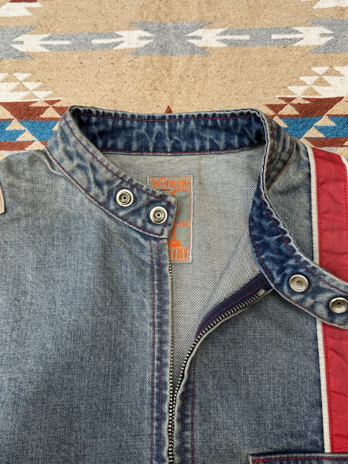 [3][L] 캐피탈 14온즈 데님 토도테레노 모토크로스 자켓 리메이크 상품이미지5