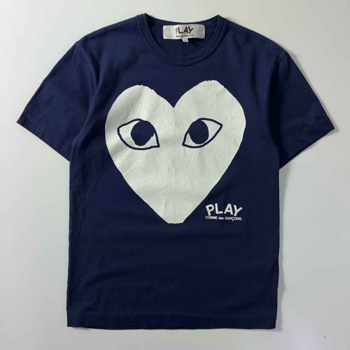 Comme des garsons  꼼데가르송 하트 프린트 네이비 반팔티 상품이미지1