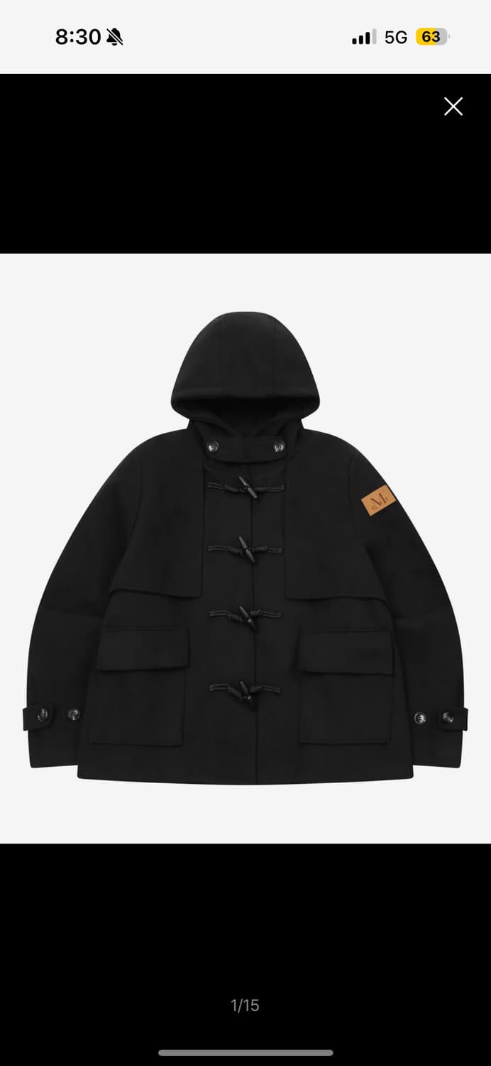 무센트 몰렌 플랩 후드 더플 숏 코트 남녀공용 떡볶이코트 상품이미지1