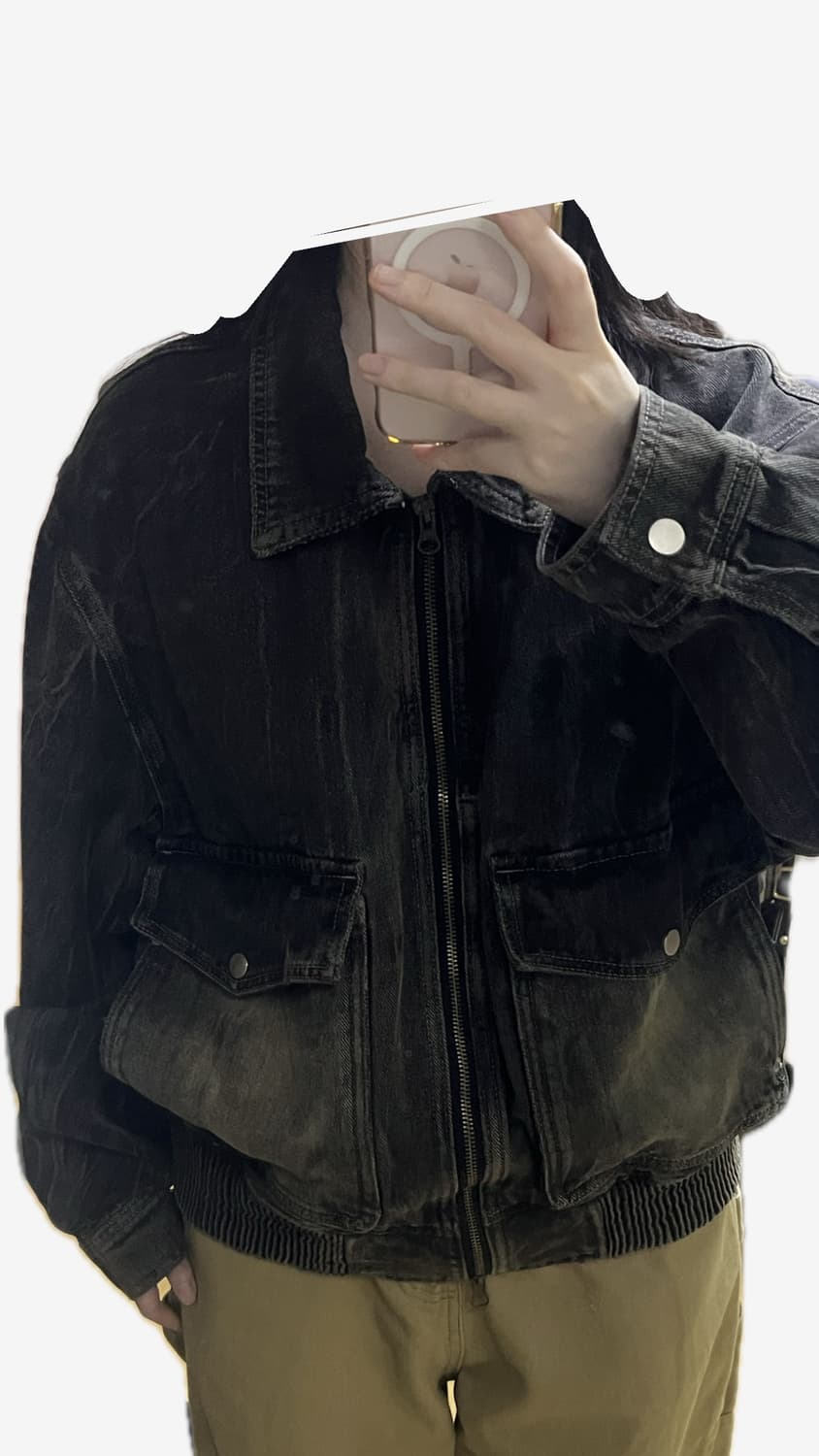 유랜 브라운 포켓 데님 자켓 상품이미지7