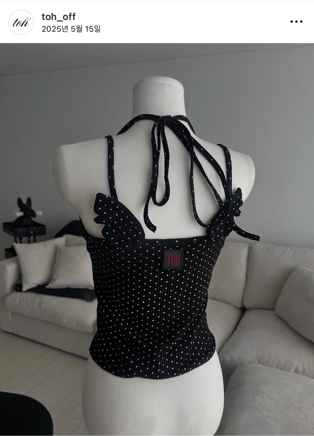 Toh 티오에이치 Bheart sleeveless 비하트 슬리브리스 상품이미지1