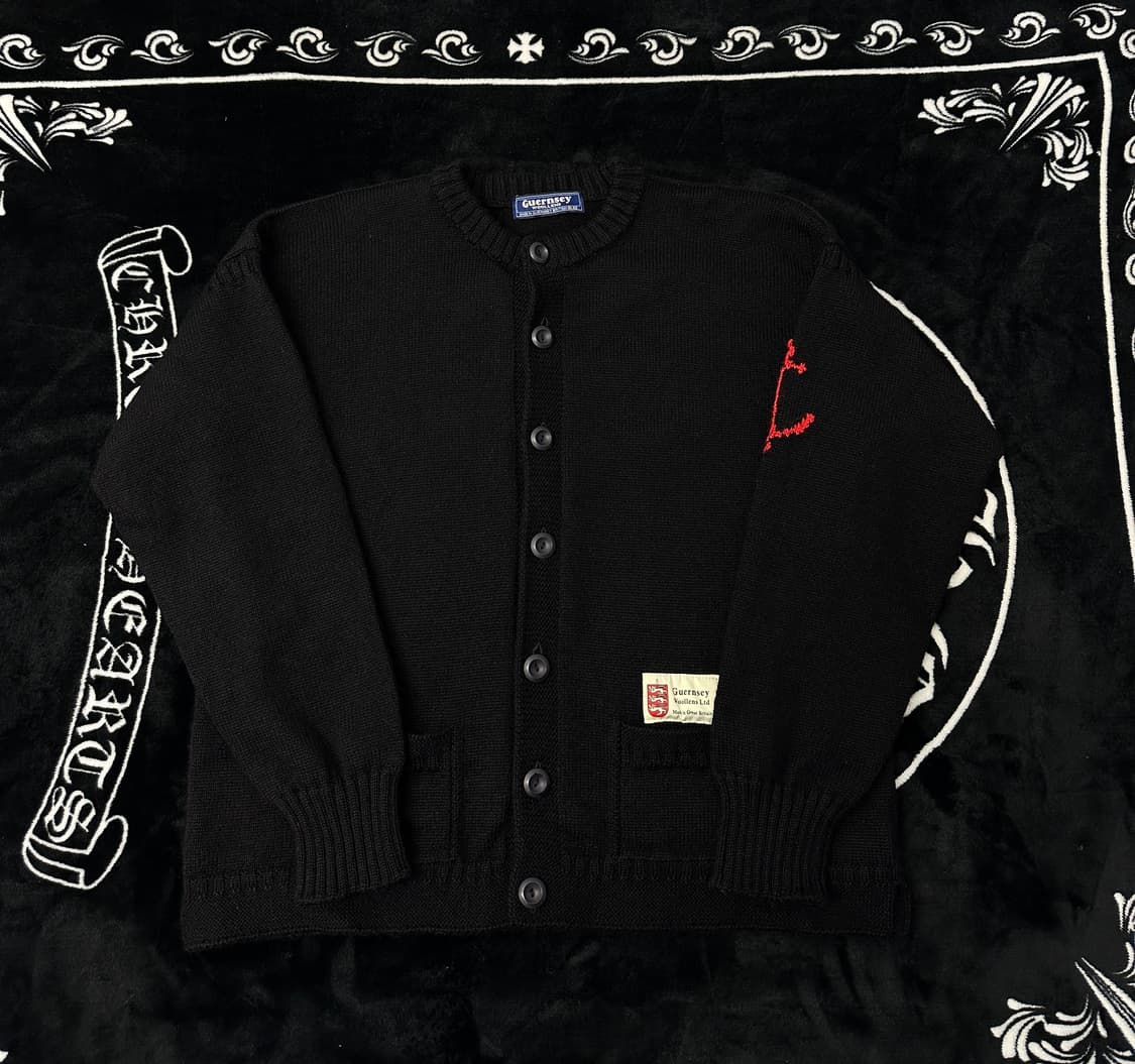 46)건지 울른스 피셔맨 울 가디건 블랙 상품이미지2